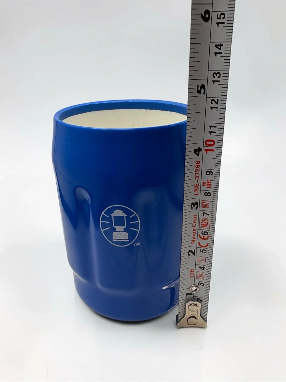 Vintage Coleman Foam Insulated Can Cooler Koozie Blue w/ White Lantern Logo EUC